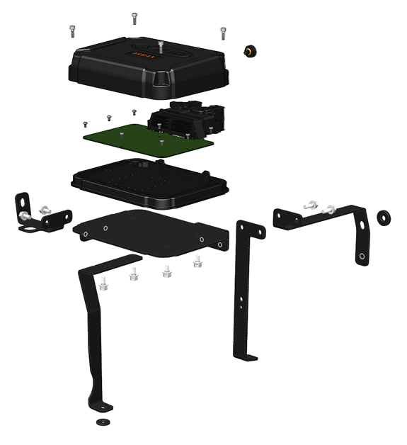 Safari ARMAX Performance ECU Bracketry exploded view